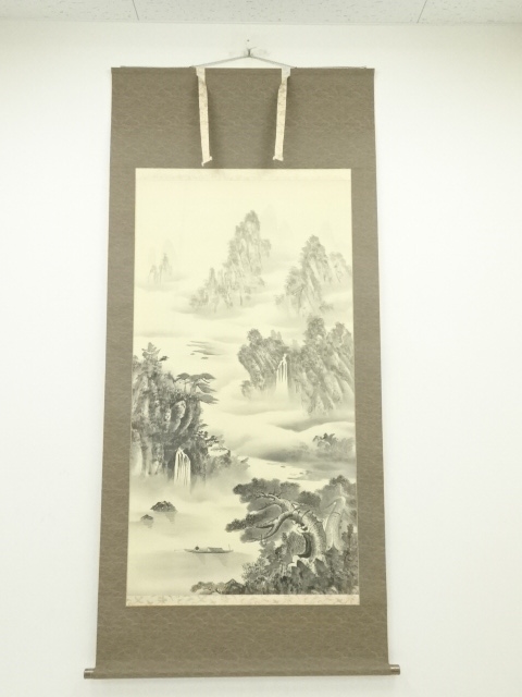JAPANESE HANGING SCROLL / HAND PAINTED / LANDSCAPE